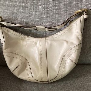 Coach leather bag in bone/ivory